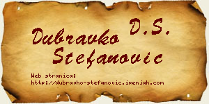 Dubravko Stefanović vizit kartica